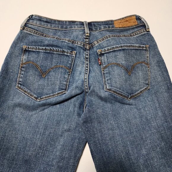 Levi's Medium Wash Stretch Denim Bold Curve Straight Leg Jeans - Picture 3 of 8